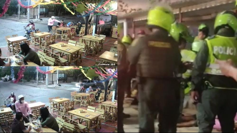 El delincuente que apuntó el arma en el robo fue el abatido por la Policía.