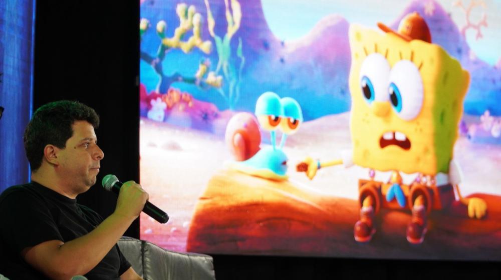 Luis Carreño, quien interpreta a 'Bob Esponja'. 