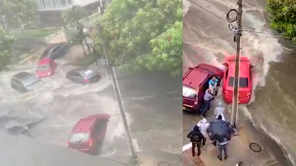En este video cortesía Keiner Jiménez se observa los difíciles momentos de los afectados.