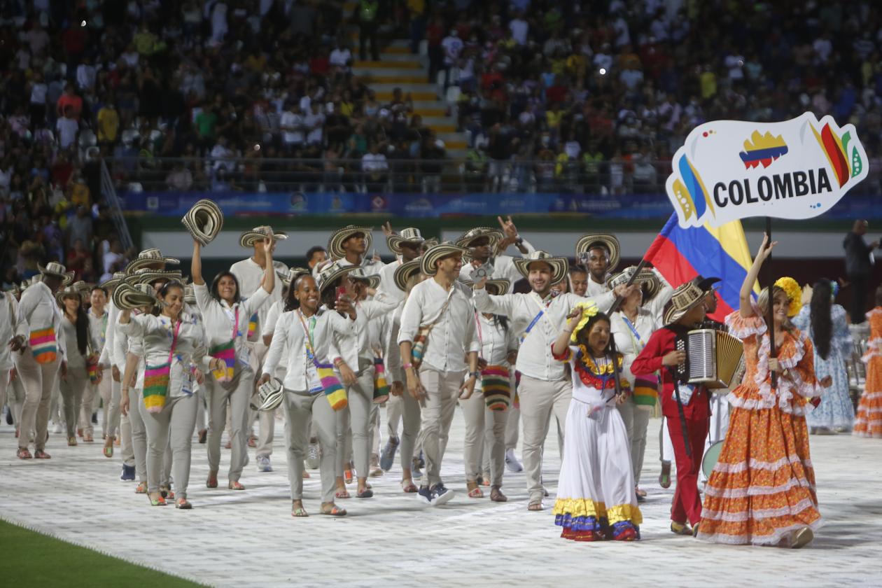 La delegación colombiana.