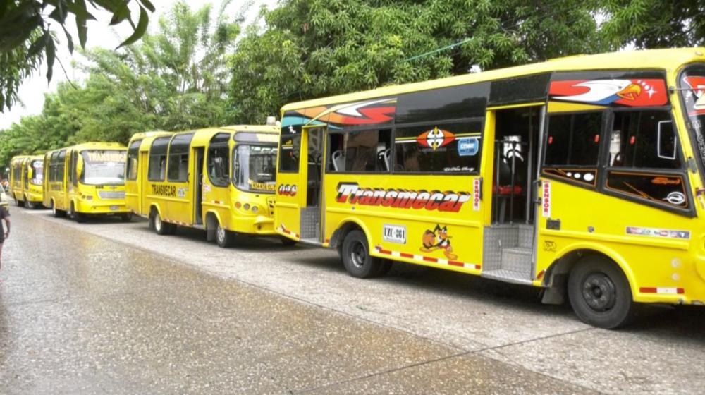 Plantón de conductores de Transmecar