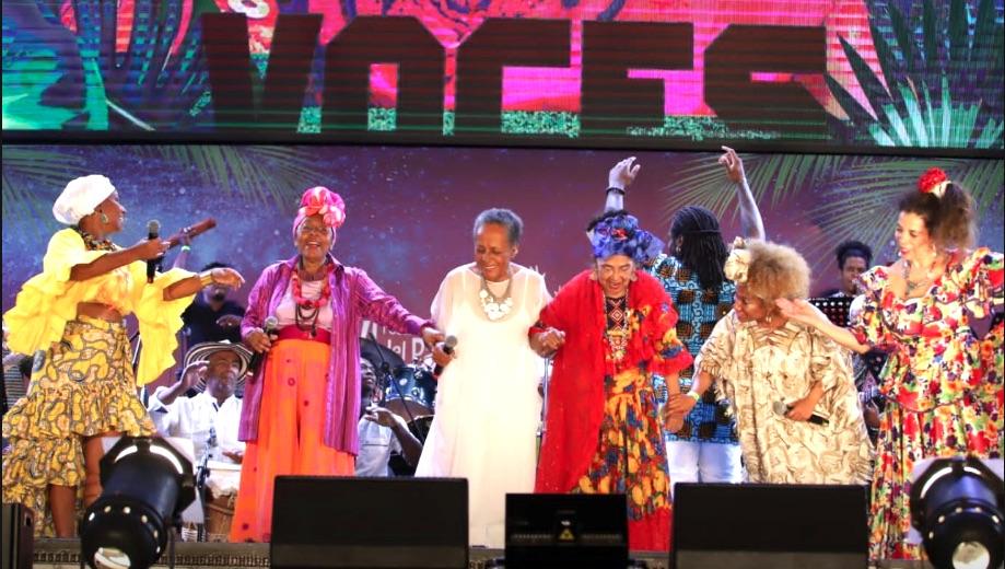 Las maestras Susana Baca, Zully Murillo, Toto La Momposina y Nidia Góngora.