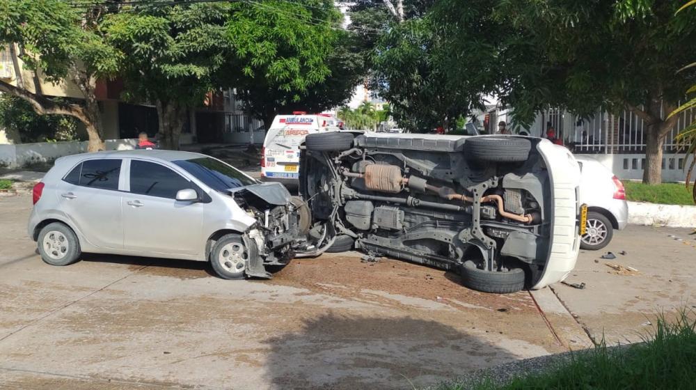 Aspecto del accidente en la calle 74. 