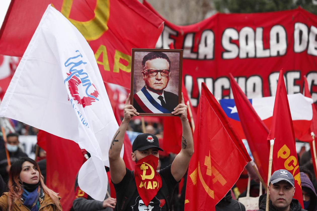 Imagen del sentido homenaje al antiguo presidente de Chile, Salvador Allende.