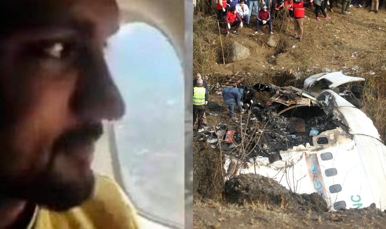 Pasajero del avión accidentado en Nepal.