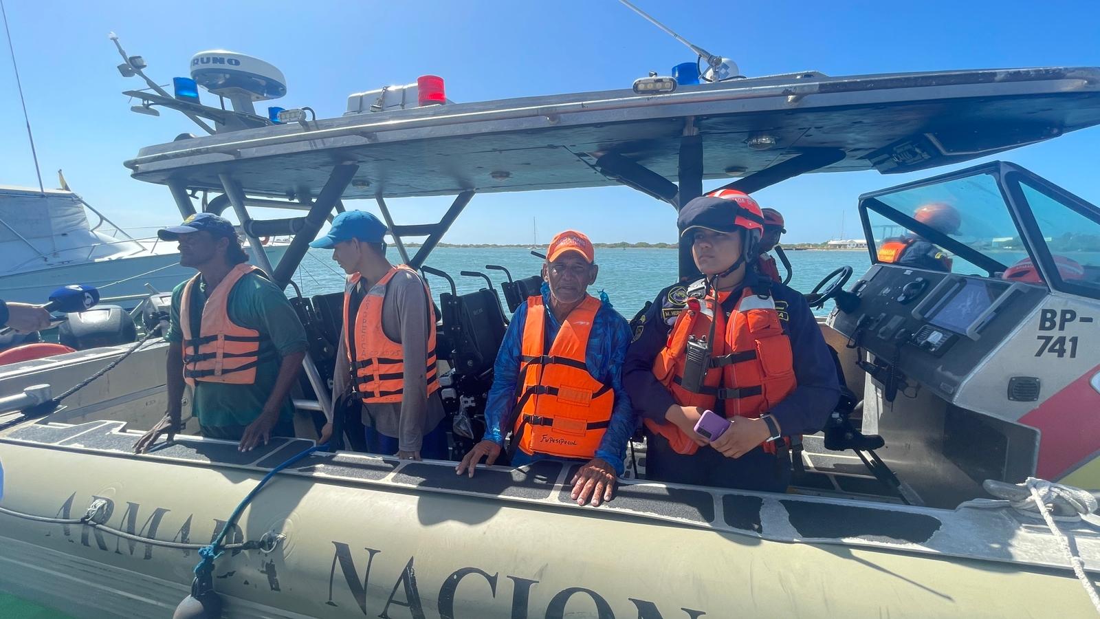Pescadores rescatados