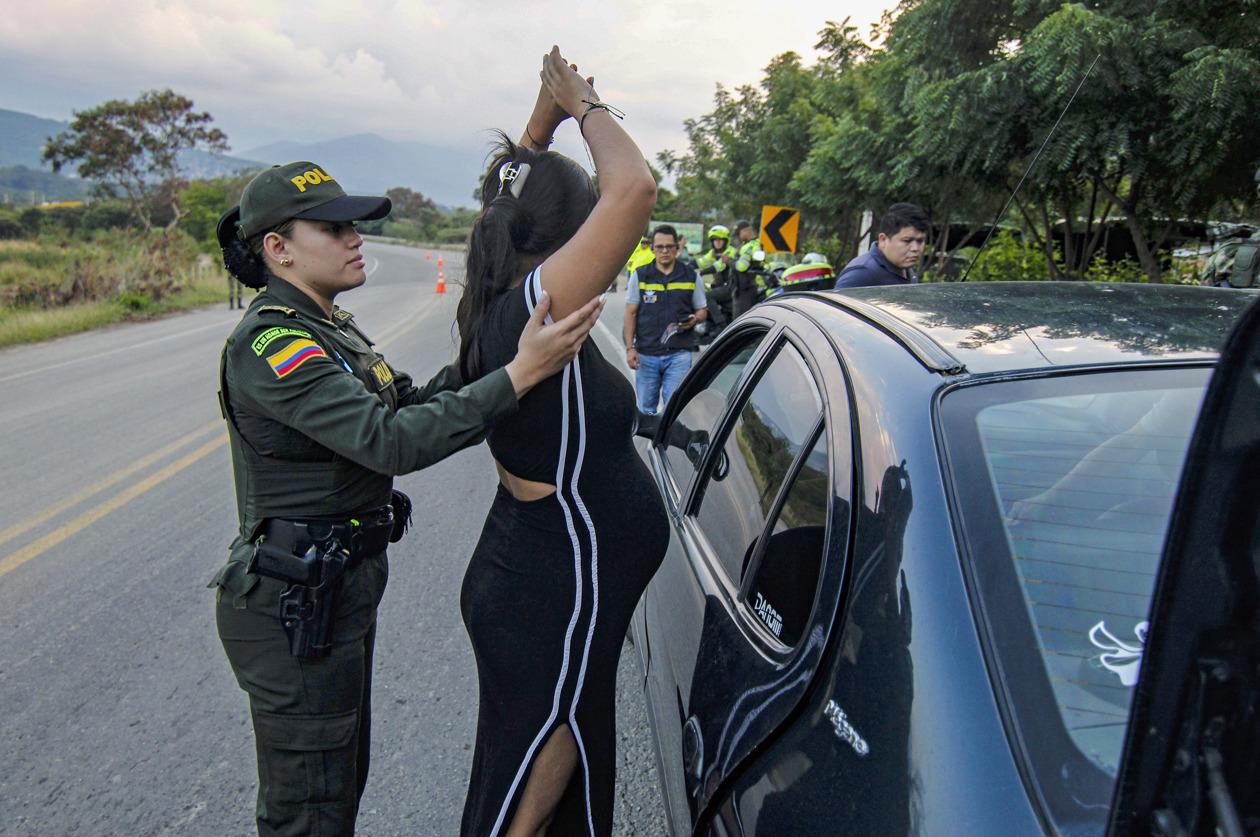 Controles de la Policía en Cúcuta.
