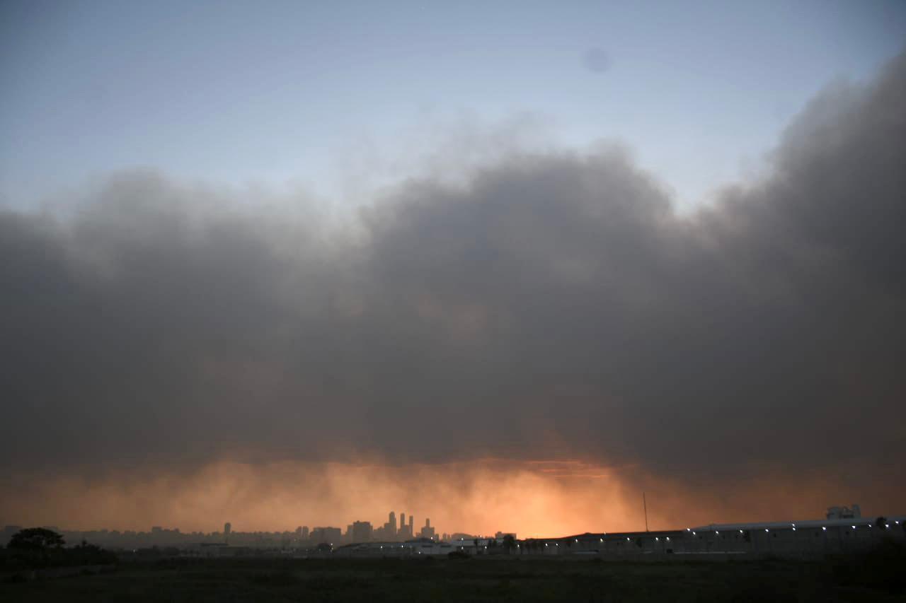 Así se veía Barranquilla esta tarde desde la zona del Malecón