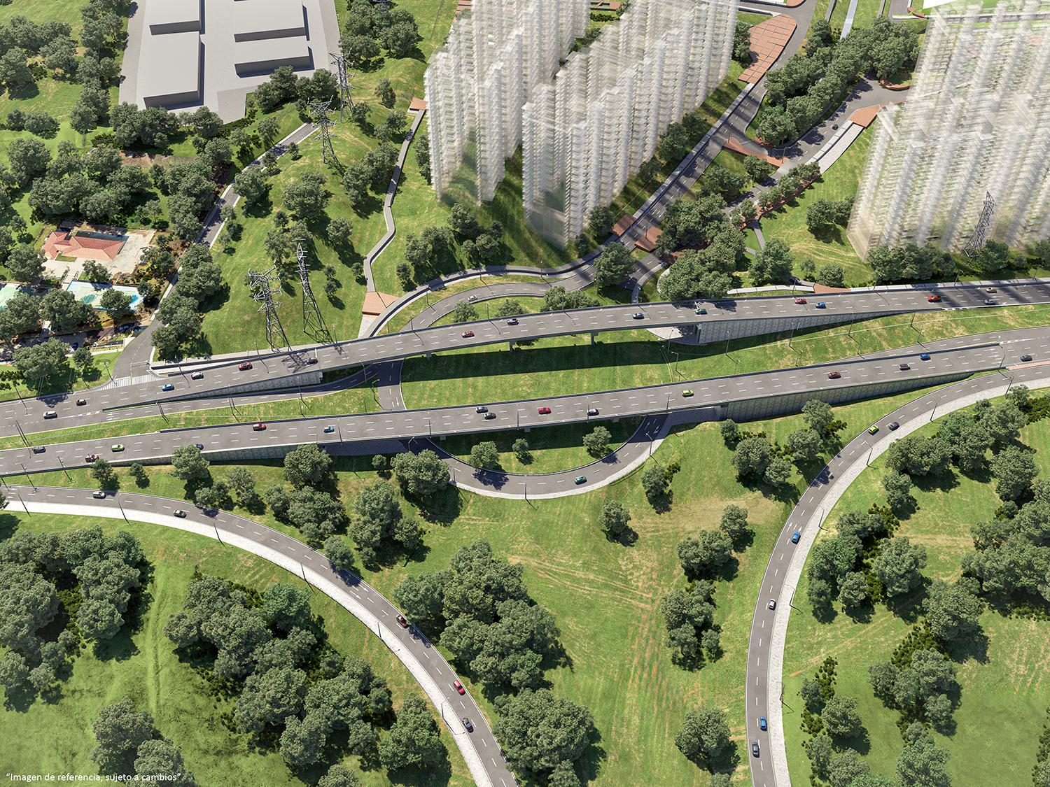 El nuevo intercambiador vial en Alameda del Río.