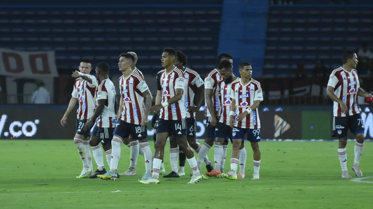 La tristeza de los jugadores de Junior.