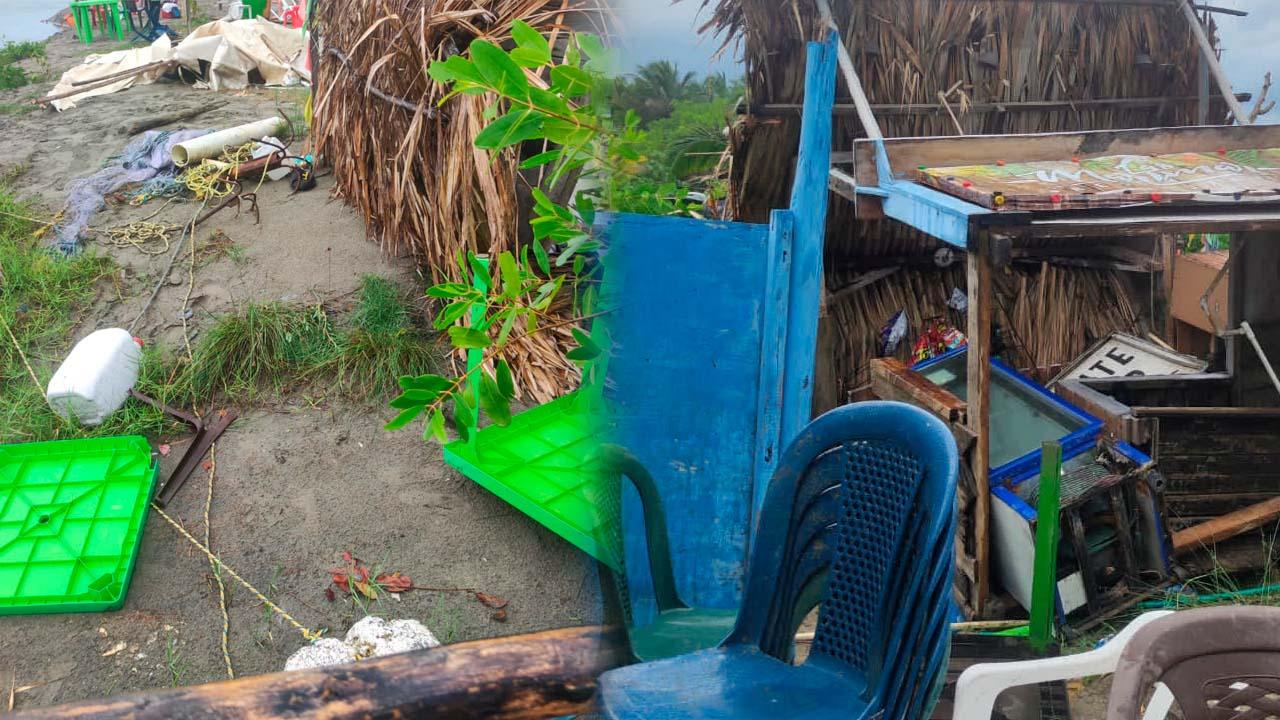 Así quedaron playas de Puerto Velero tras fuerte vendaval