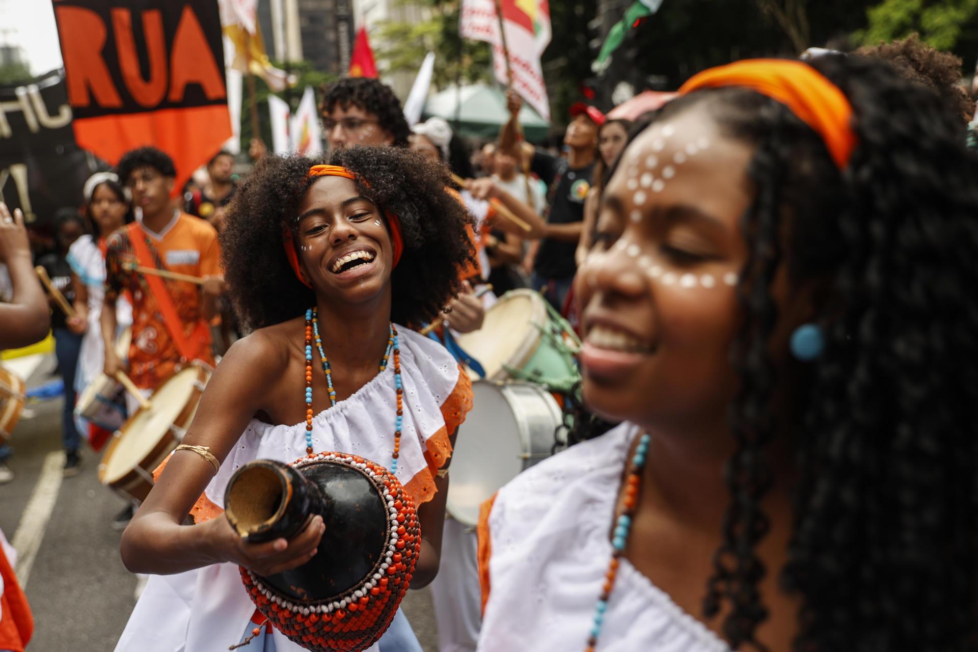 Mujeres activista en Sao Paulo.