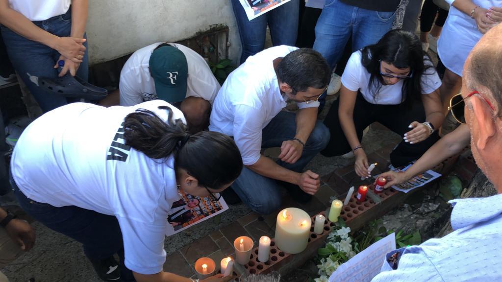 Velatón de Jack Ramírez, en el barrio Las Mercedes.