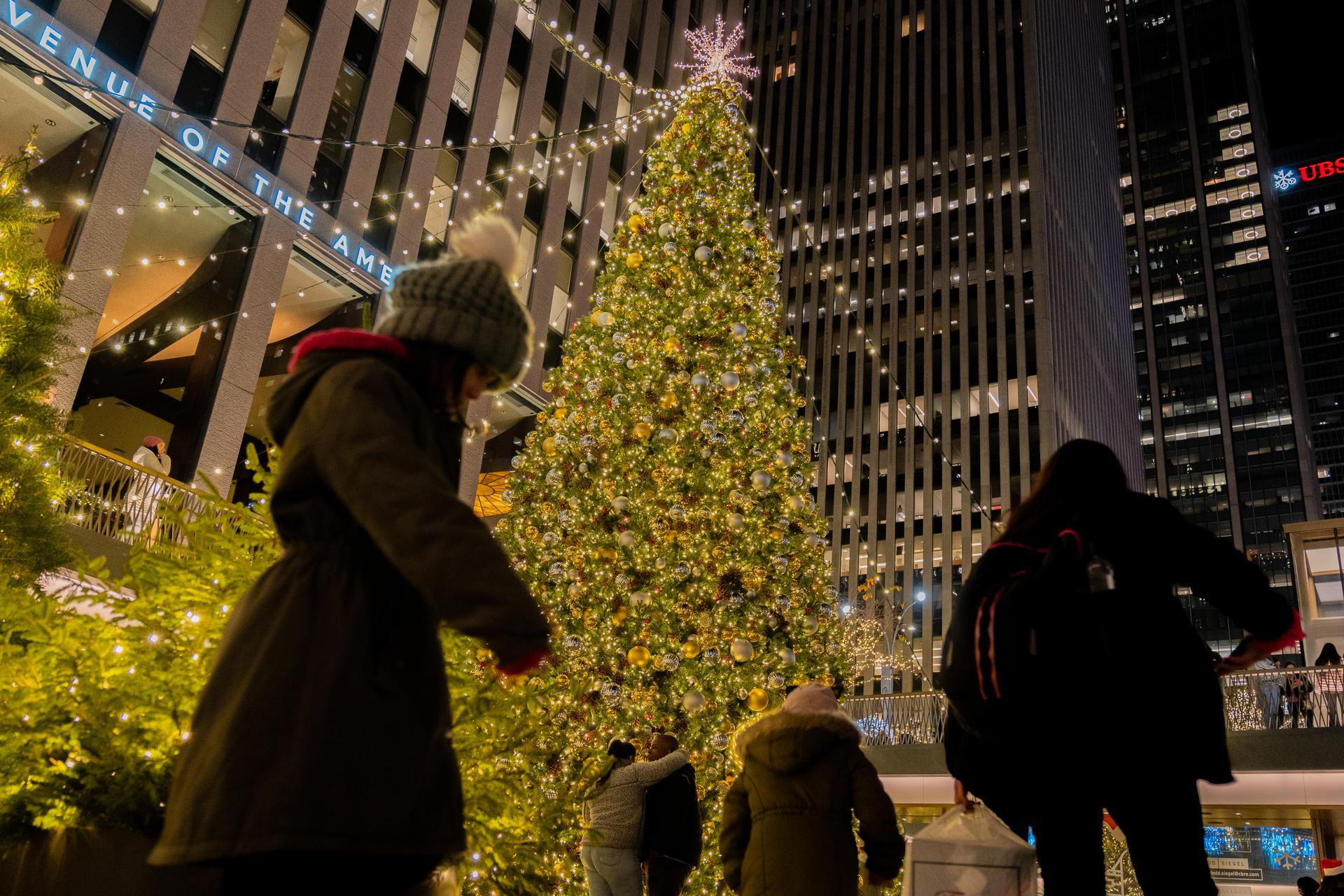 Árbol de Navidad en la ciudad de Nueva York. 