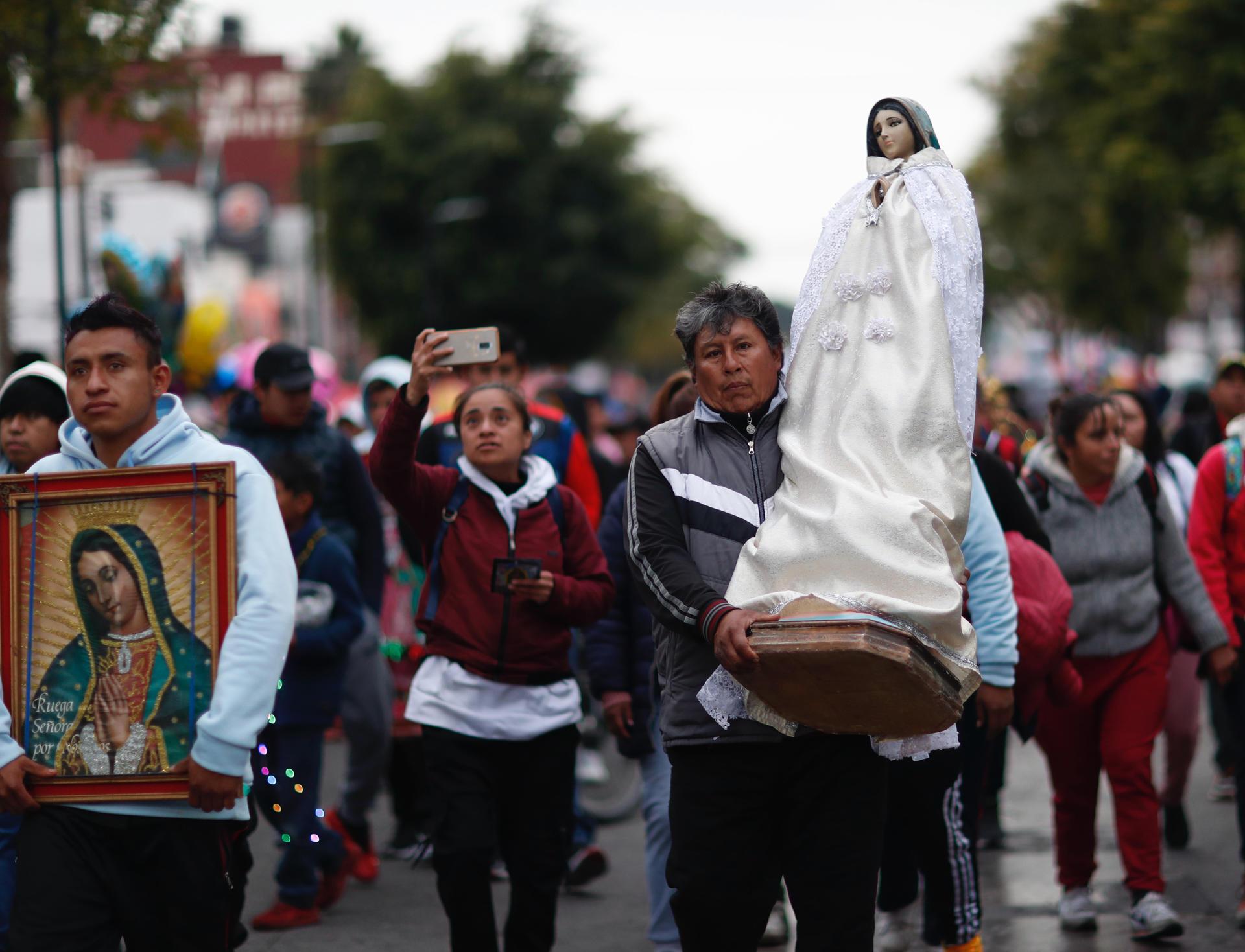 Peregrinos venerarán a la Virgen de Guadalupe.