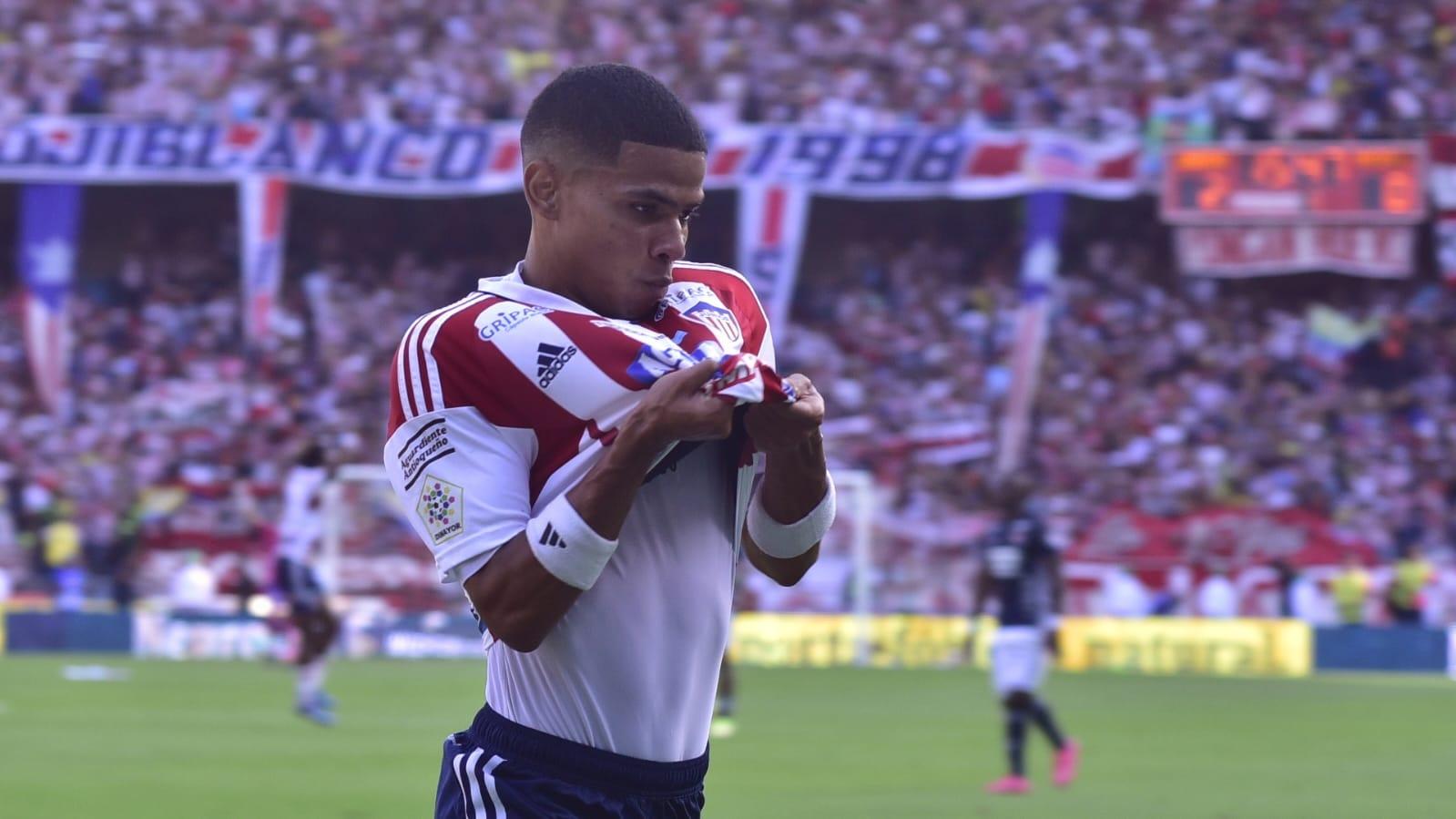 José Enamorado, autor del segundo gol del Junior tras una exquisita definición. 