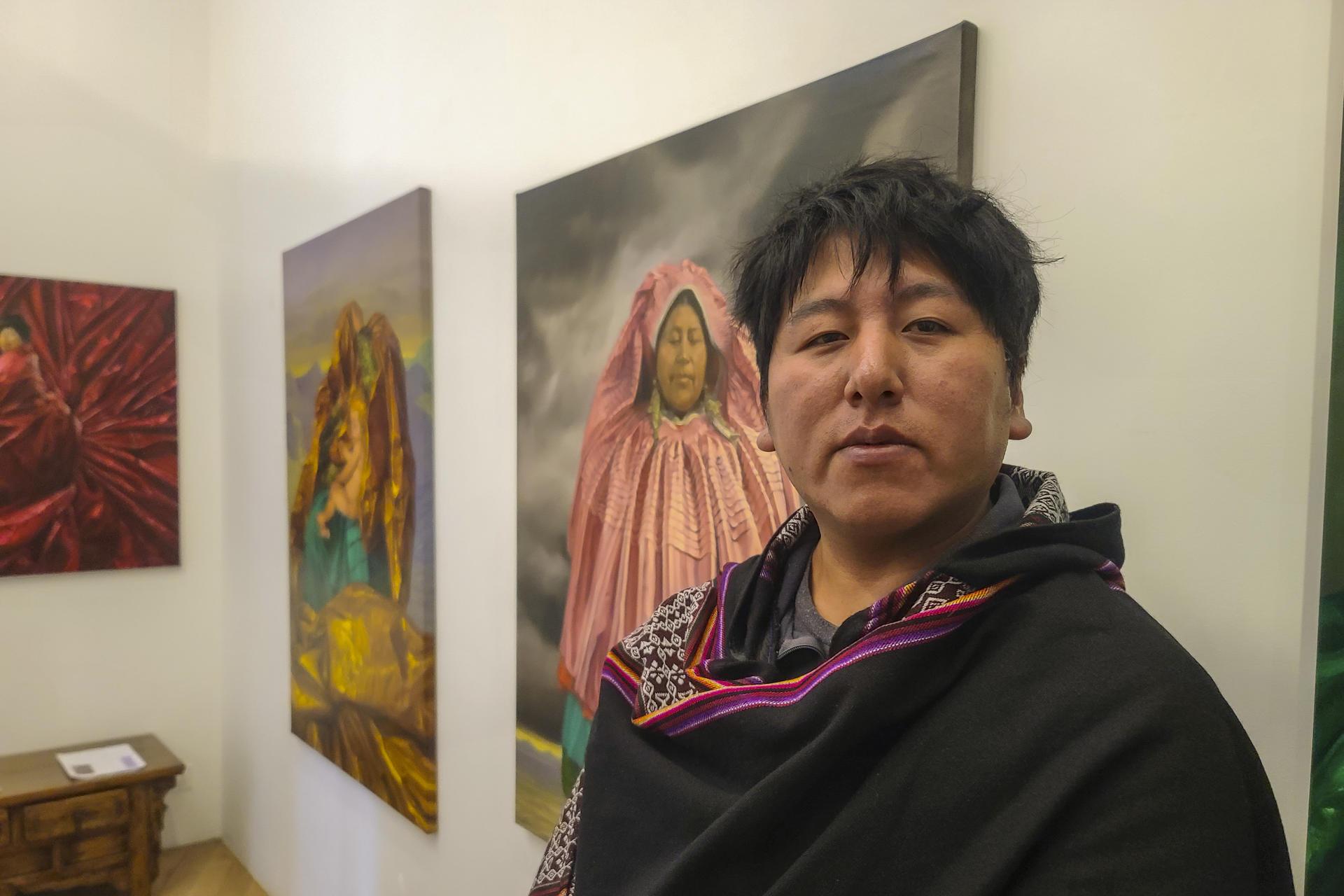El artista boliviano Cristian Laime.