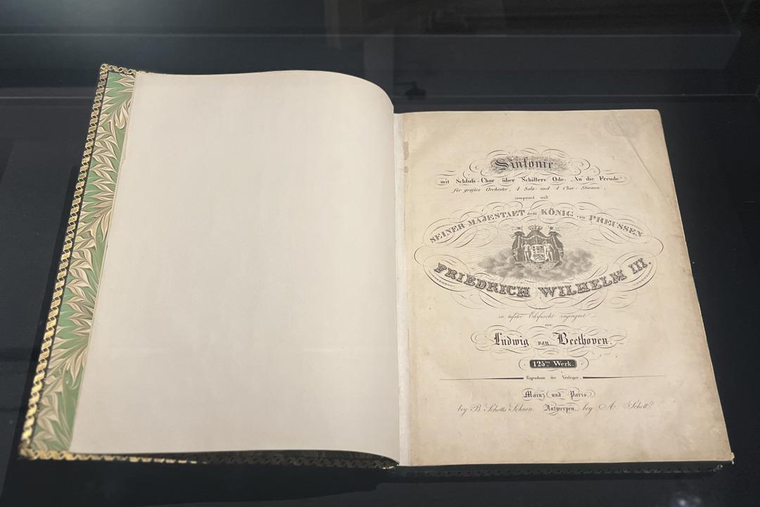 Partitura original de la Novena Sinfonía de Beethoven.