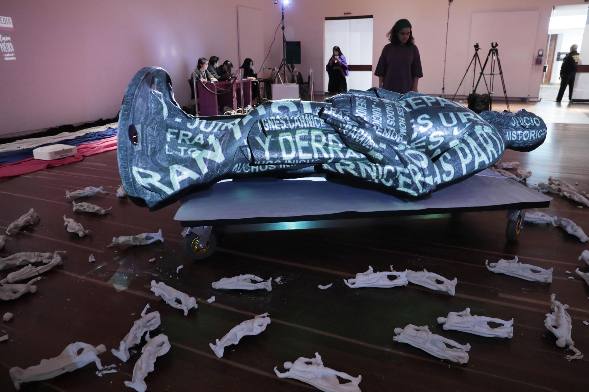 Estatua de Gonzalo Jiménez de Quesada, fundador de Bogotá.