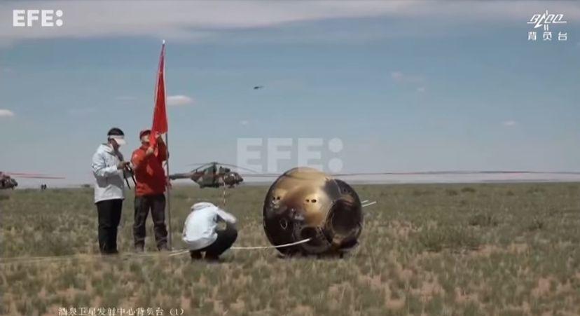 Sonda china Chang’e 6 regresa a la Tierra.