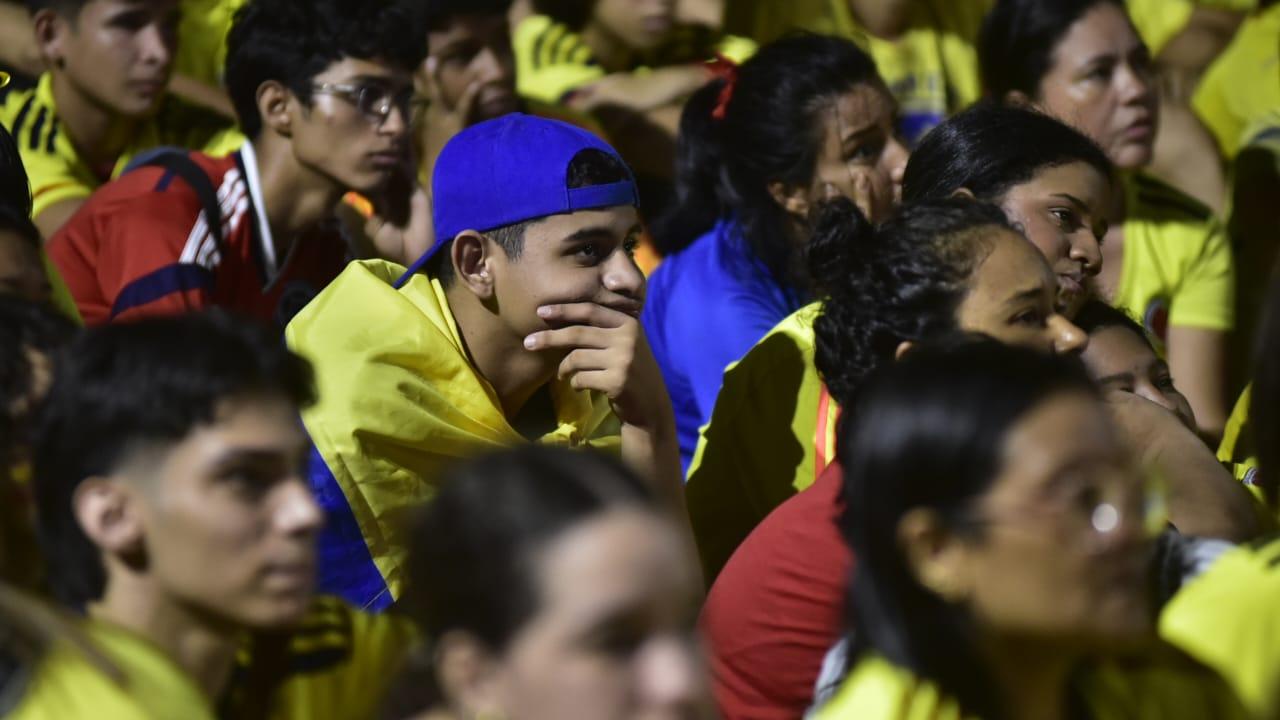Tristeza al final del partido en el que Colombia perdió en la final