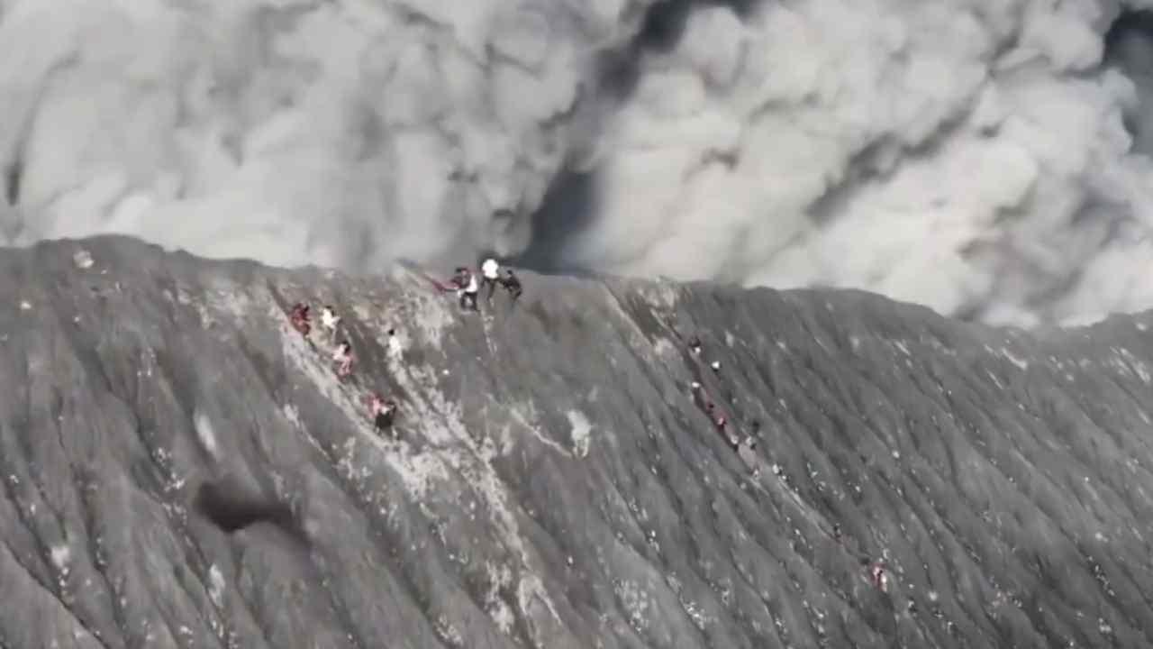 Erupción del volcán.