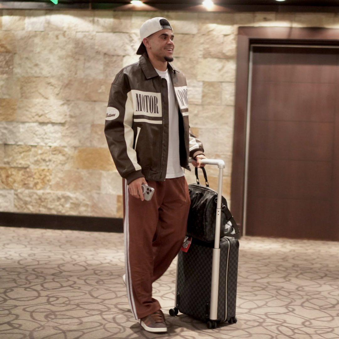 Luis Díaz a su arribo a la concentración de la Selección Colombia, en Buenos Aires.