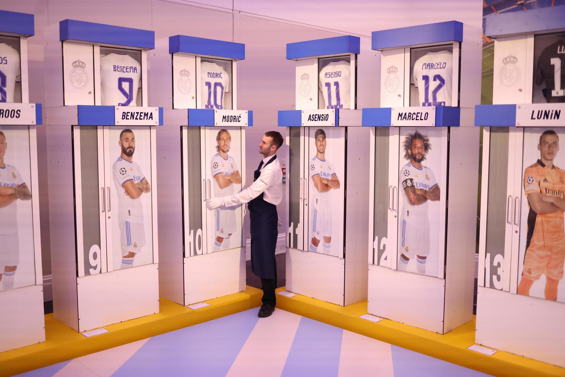 Vestuarios del Santiago Bernabéu.