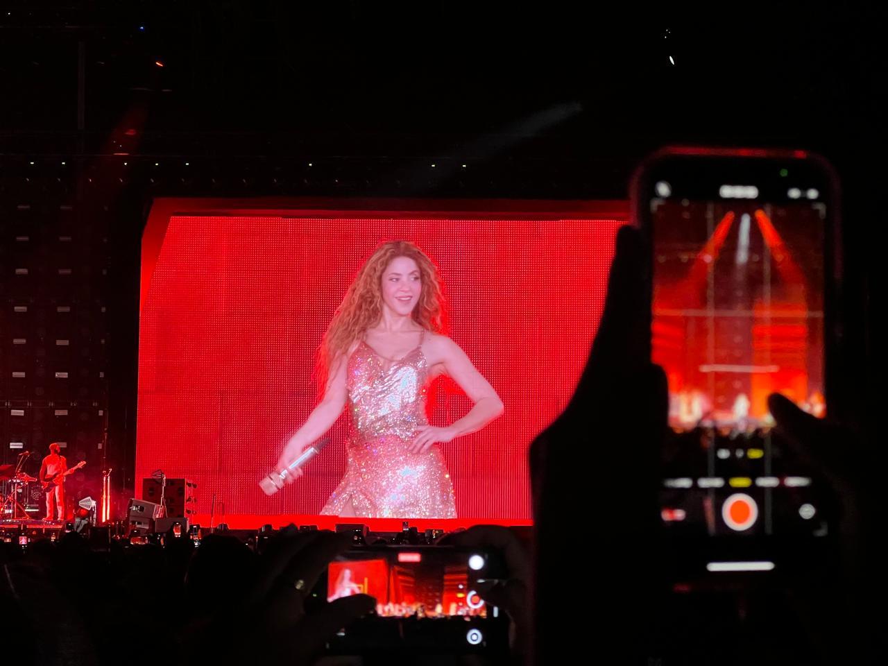 Shakira en su segundo concierto en el estadio Metropolitano. 