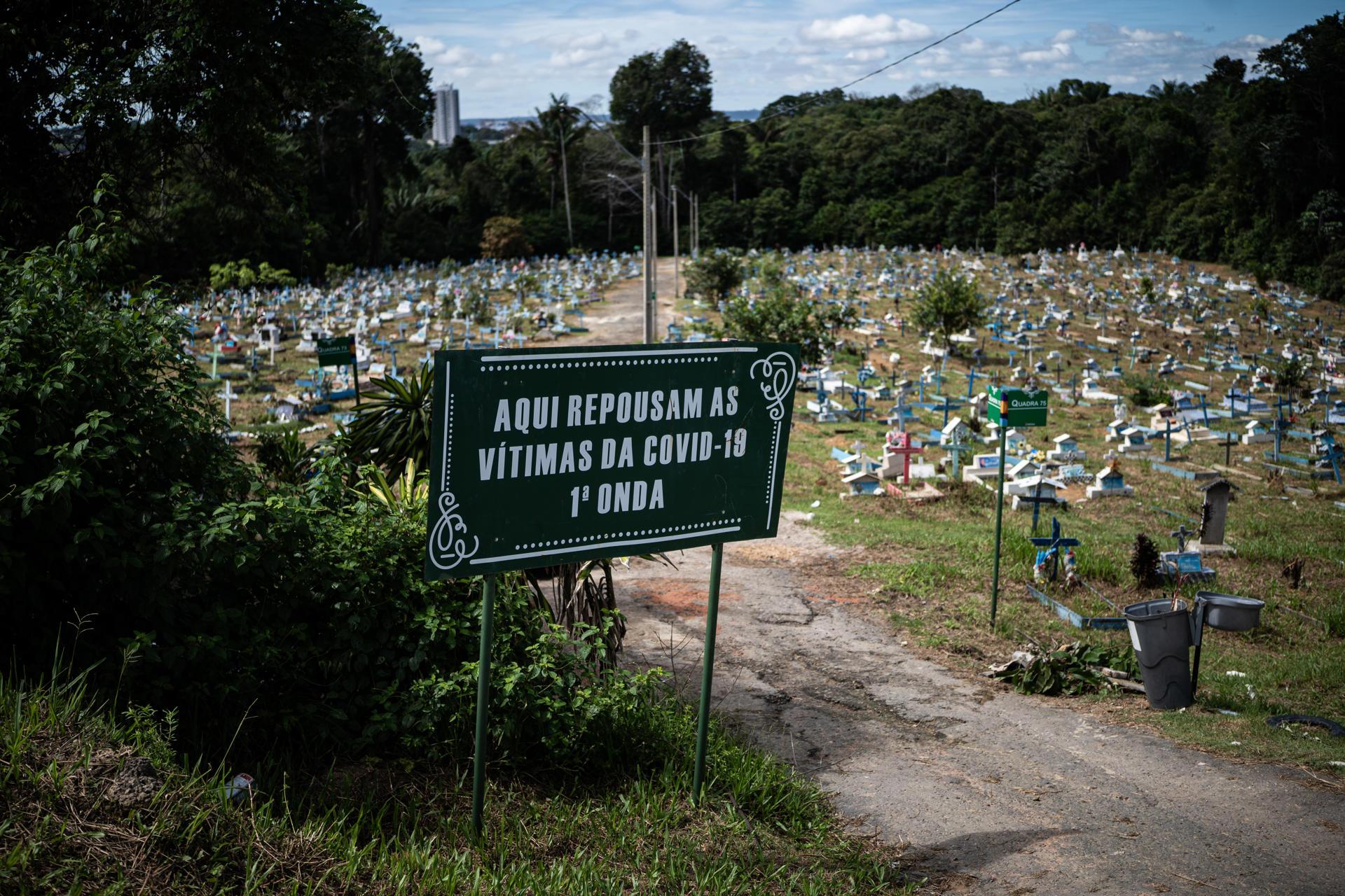  Zona asignada para las víctimas de Covid-19, en Manaos.