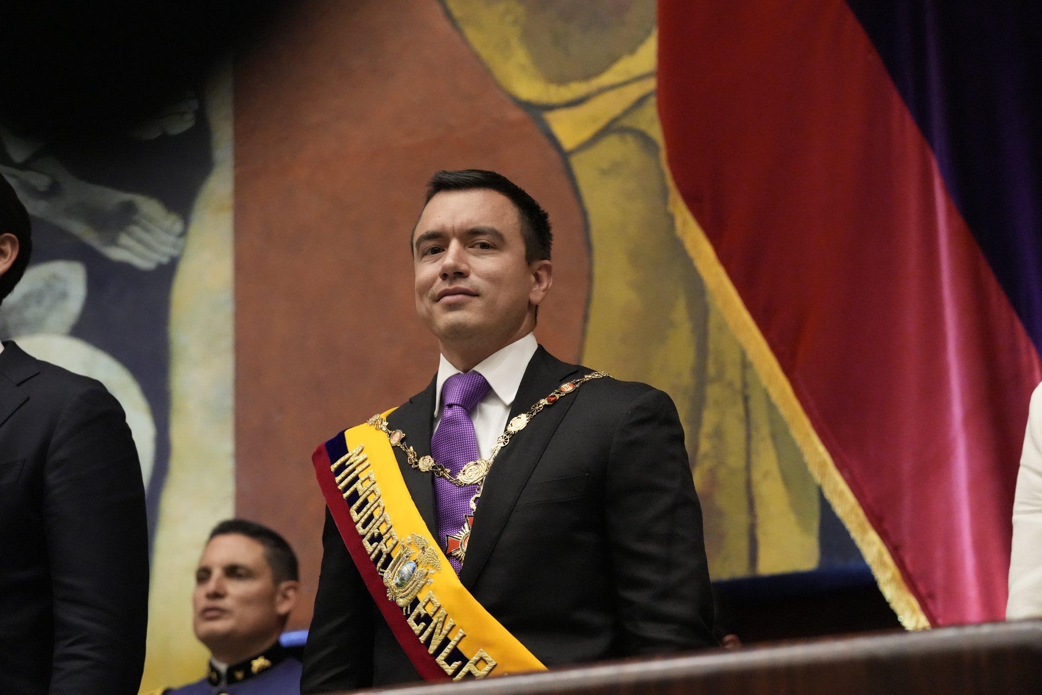 Daniel Noboa, Presidente de Ecuador. 