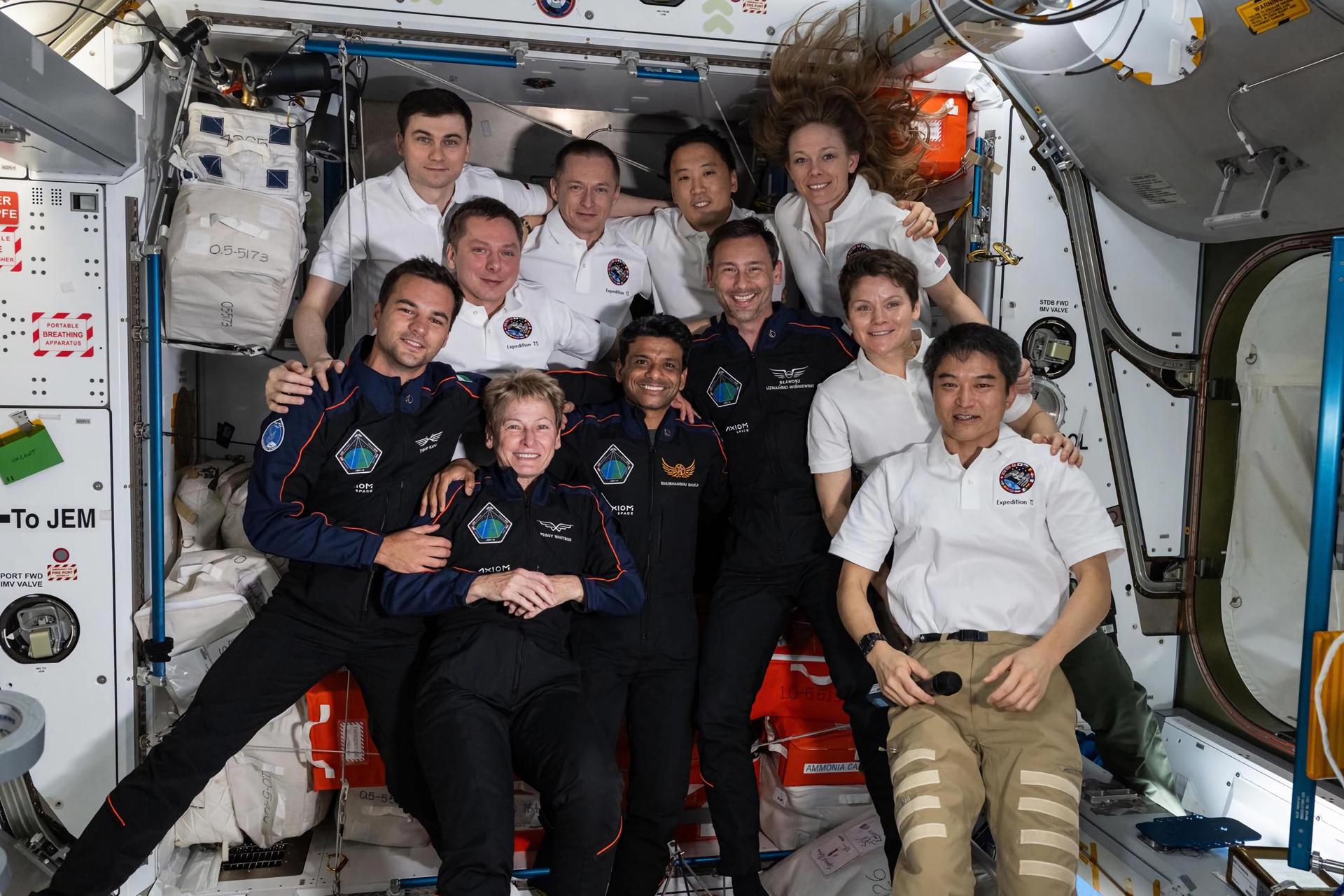Tripulaciones de la misión Axiom 4. 