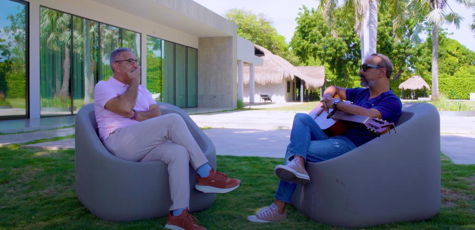 Jorge Cura y el cantautor Wilfran Castillo.