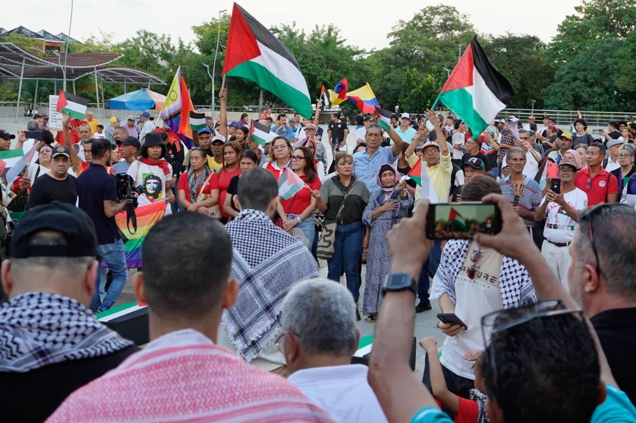 Protesta pro Palestina en Barranquilla