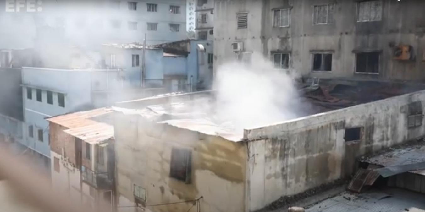 Incendio en fábrica textil en Bangladesh.