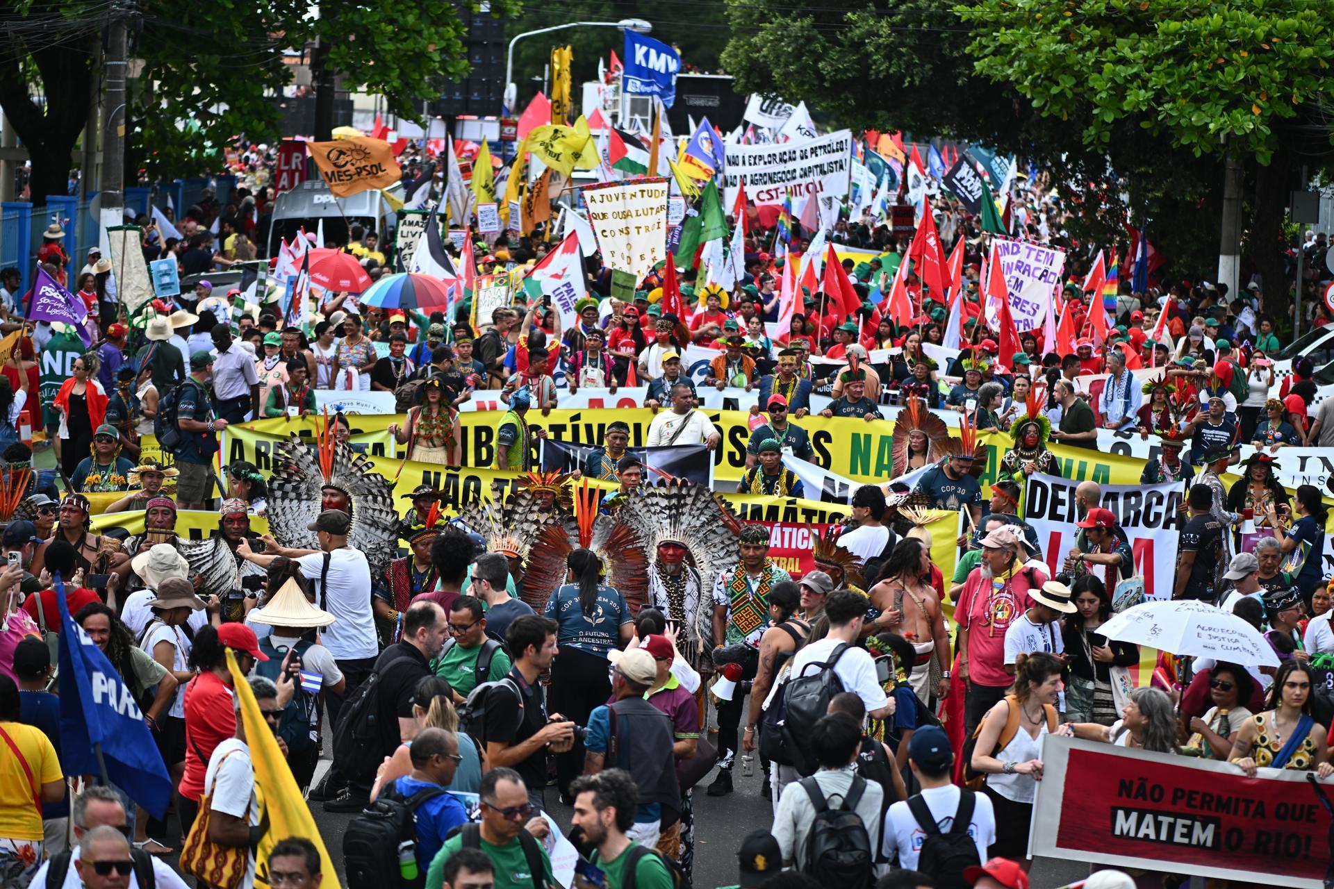 Manifestaciones en la COP30.