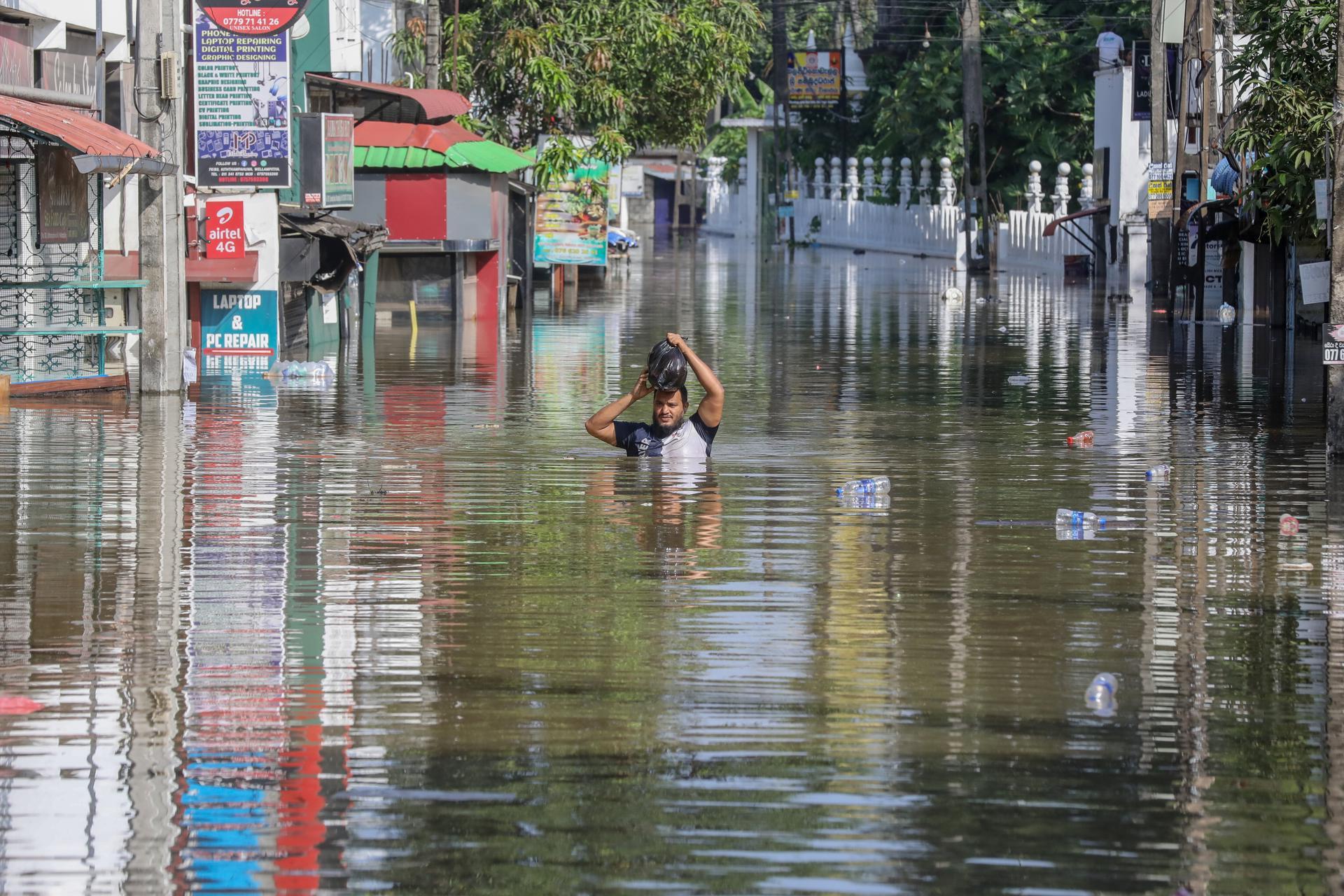 Inundaciones en Sri Lanka.