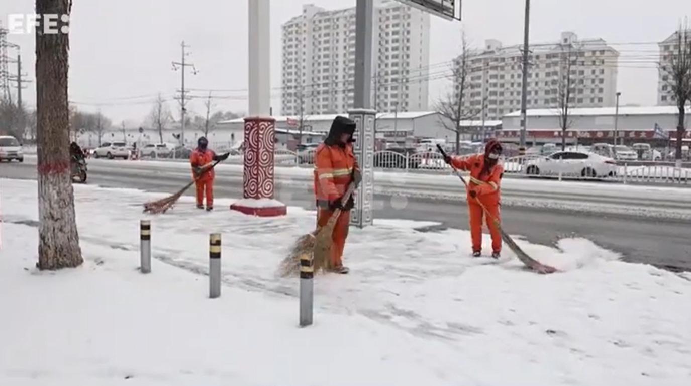 Nieve en China.