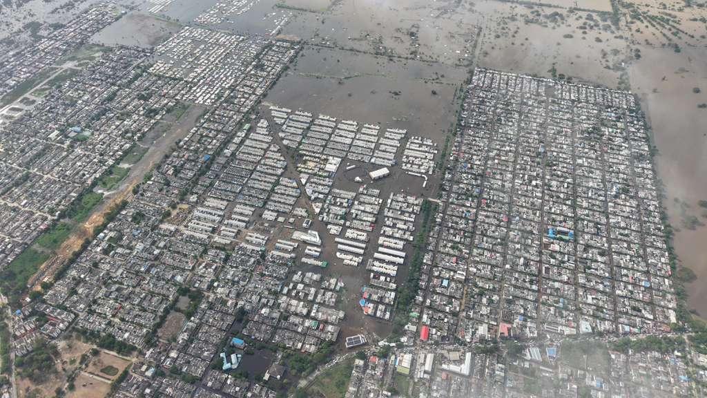 La inundación en el departamento de Córdoba.