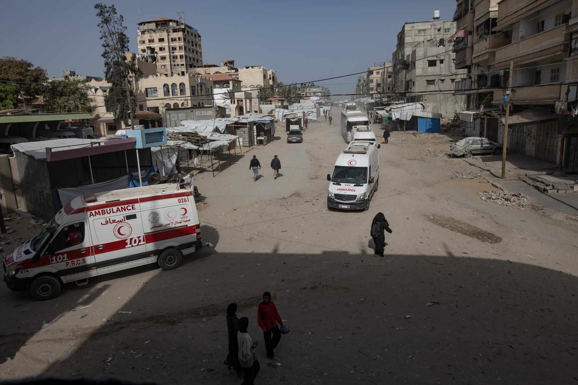 Paso fronterizo de Rafah, Gaza.