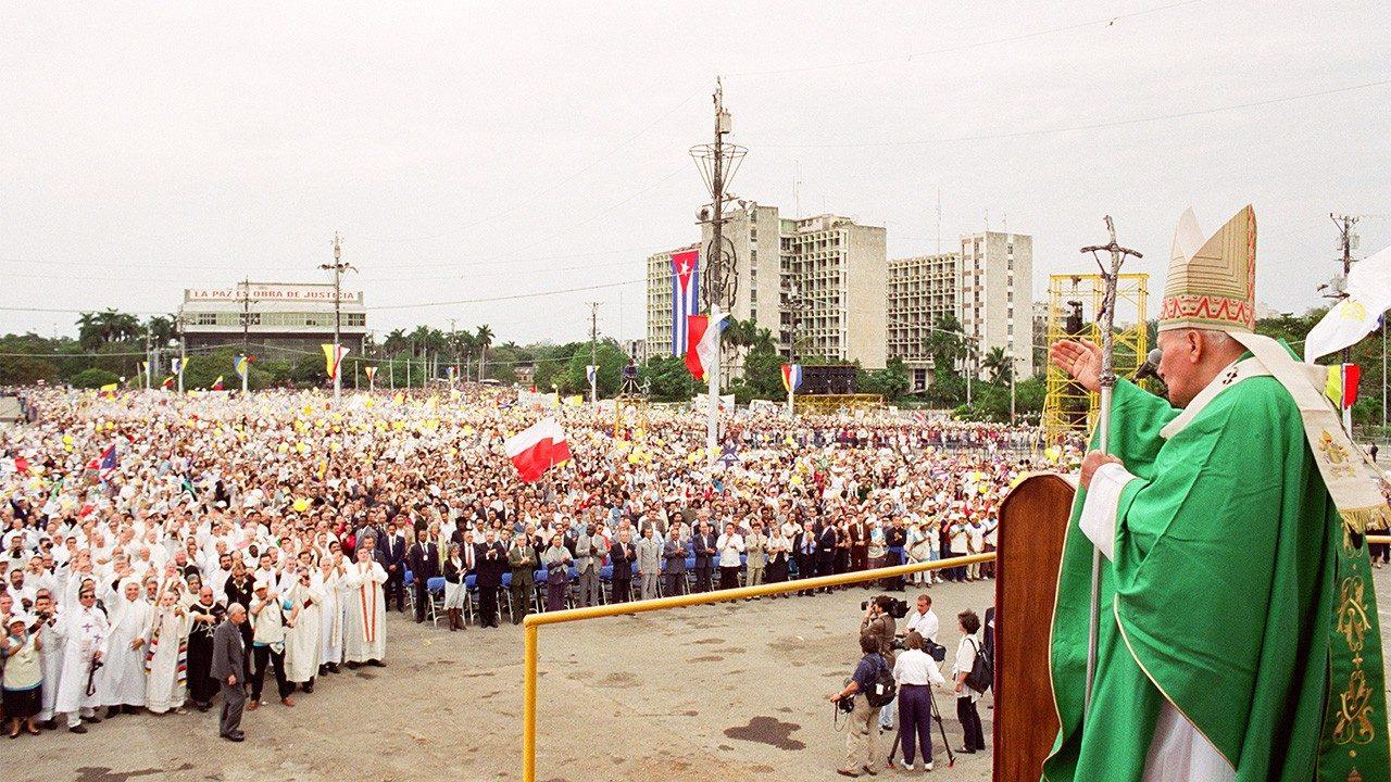 Imagen de la visita del Papa Juan Pablo II a Cuba.