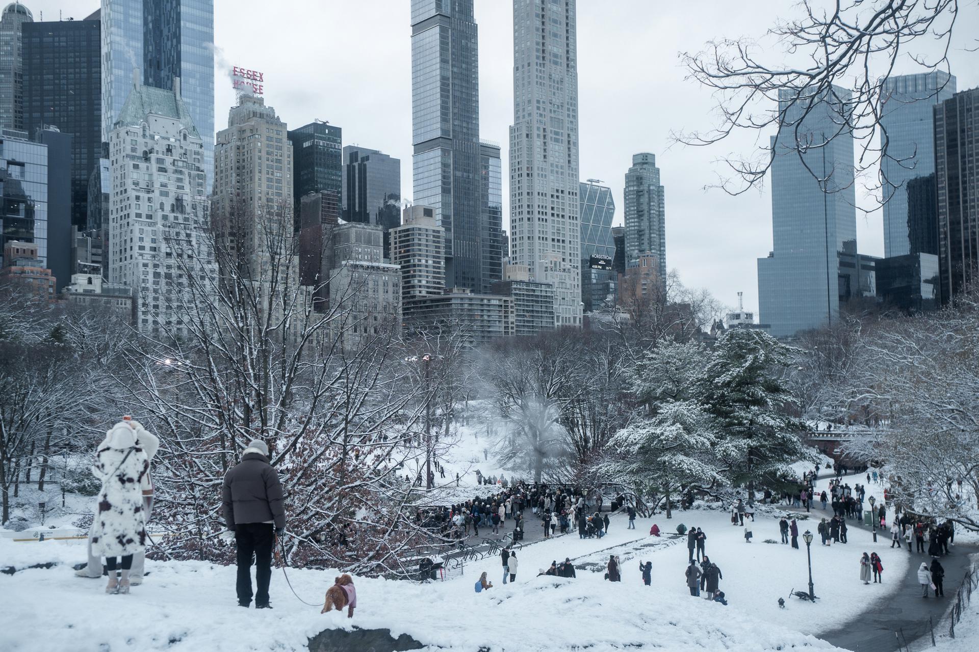 Aspecto de Nueva York ante el temporal invernal. 
