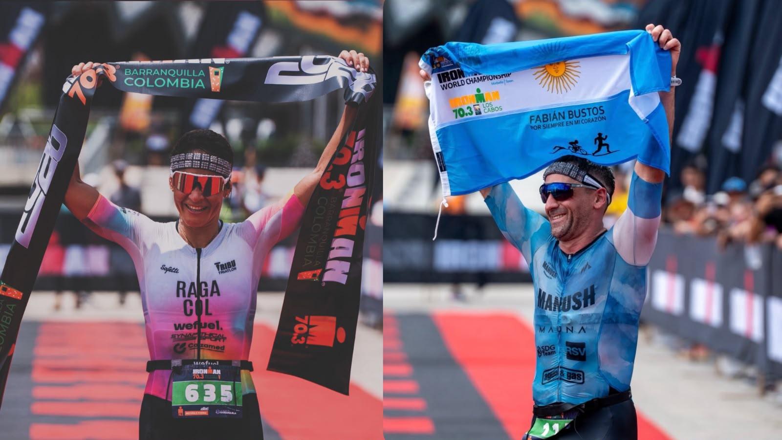 Ganadores Lina Raga, de Colombia, y Mateo Bustos, de Argentina.