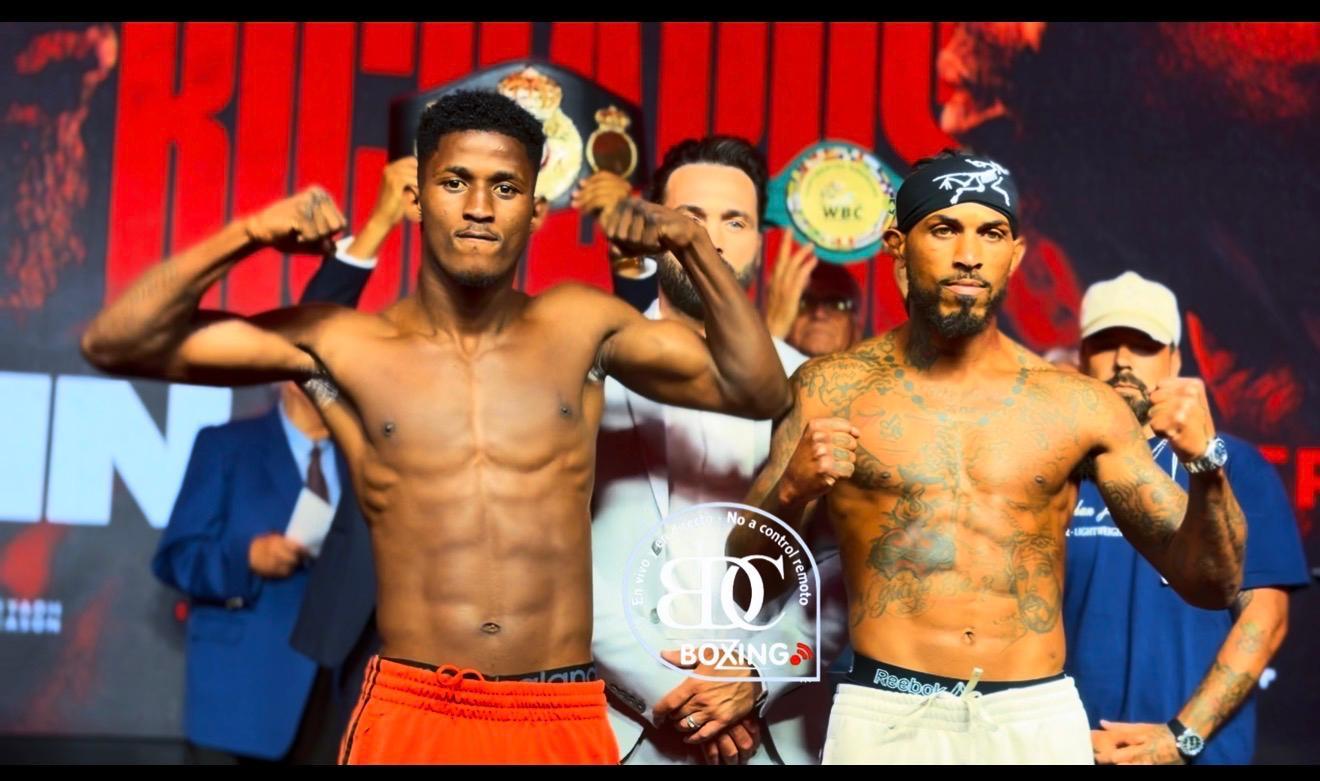 El colombiano Jhon Orobio (izquierda) y su rival estadounidense Jonathan Montrel. 