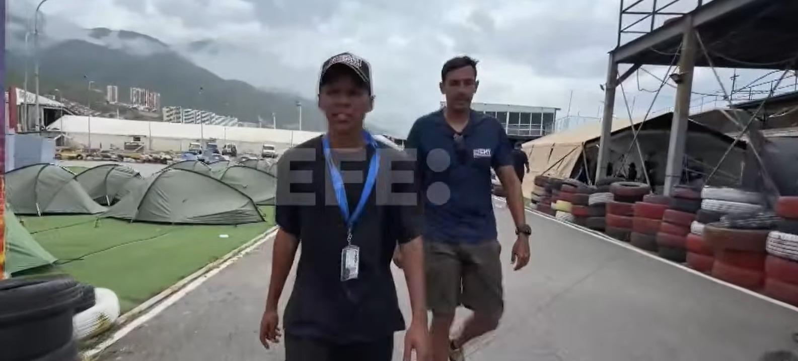 Los venezolanos Carlos Aguilar e Israel Rivas.