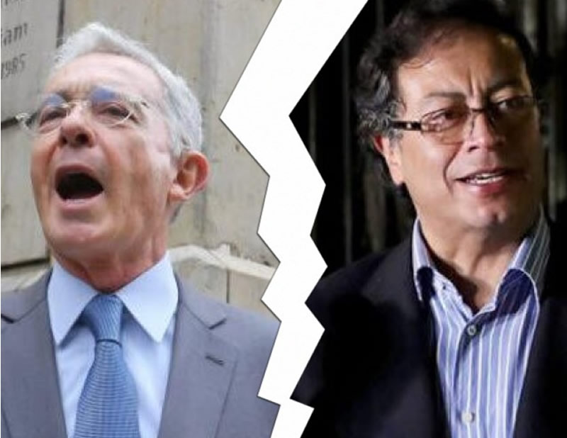 Álvaro Uribe y Gustavo Petro